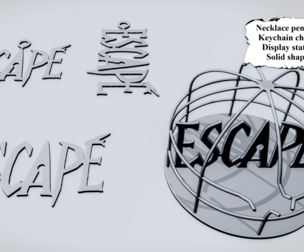 ESCAPE Keyhole Word Sign