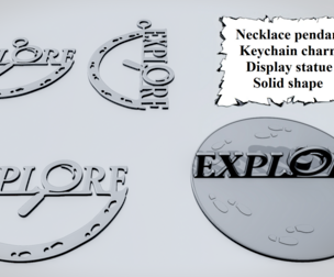 EXPLORE Magnifier Word Sign