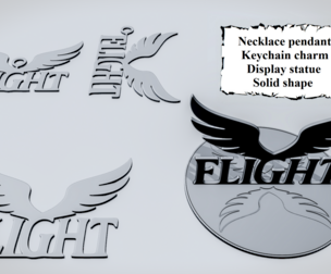 FLIGHT Winged Word Sign