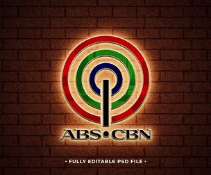 ABS - CBN PSD Fully Editable Text Effect. Layer Style PSD Mockup Template