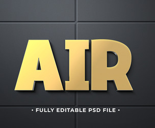 Air PSD Fully Editable Text Effect. Layer Style PSD Mockup Template