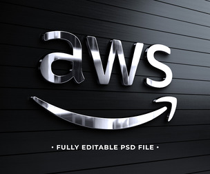 AWS PSD Fully Editable Text Effect. Layer Style PSD Mockup Template