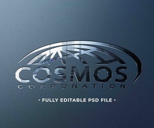 Cosmos PSD Fully Editable Text Effect. Layer Style PSD Mockup Template