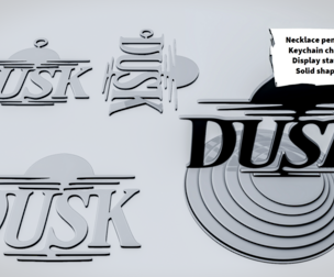 DUSK Sunset Word Sign