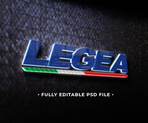 Legea PSD Fully Editable Text Effect. Layer Style PSD Mockup Template