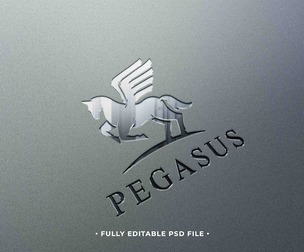 Logo Mockup PSD Fully Editable Text Effect. Layer Style PSD Mockup Template