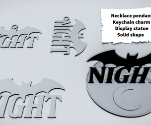 NIGHT Bat Word Sign