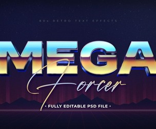 Mega PSD Fully Editable Text Effect. Layer Style PSD Mockup Template