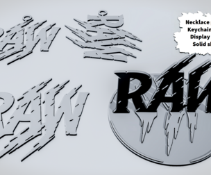 RAW Slash Word Sign