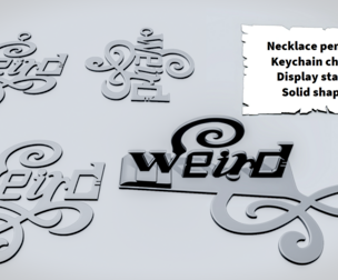 WEIRD Swirl Word Sign