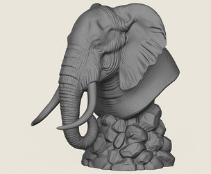 Elephant Bust