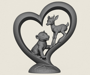 Heart Love Decorative Statue