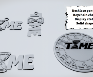 TIME Hourglass Word Sign