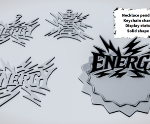 ENERGY Burst Word Sign