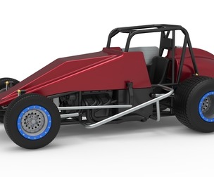 Vintage Dirt Silver Crown Car Scale 1:25