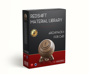 Redshift material library C4D Archi pack 1