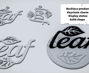 LEAF Nature Script Sign
