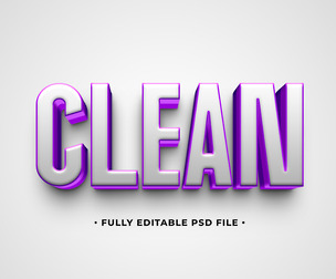 Clean PSD Fully Editable Text Effect. Layer Style PSD Mockup Template