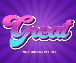 Great PSD Fully Editable Text Effect. Layer Style PSD Mockup Template