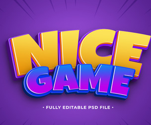 Nice Game PSD Fully Editable Text Effect. Layer Style PSD Mockup Template