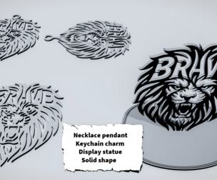BRAVE Lion Sign