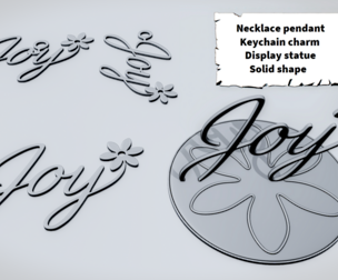 JOY Flower Script Sign