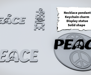 PEACE Script Sign