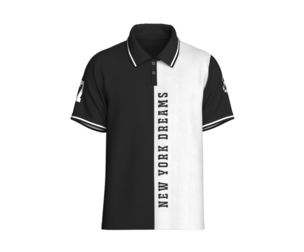 Men 2 Ton Color Block Printed Polo Shirt | Marvelous / Clo3d / obj / fbx