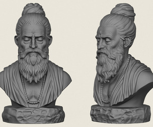 Indian Sadhu Sant Bust