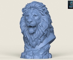 Wild Lion Bust