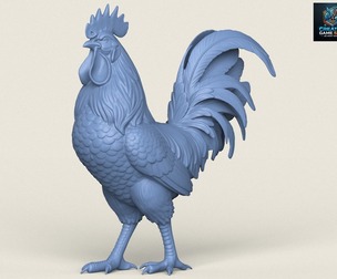 Hen Print Ready 3D Model