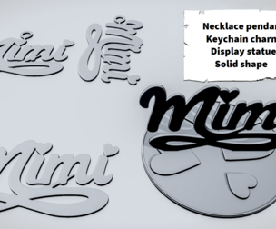 MIMI Heart Script Sign