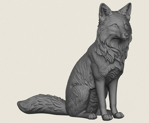 Wild Fox Sitting