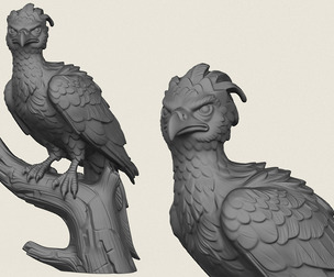 Phoenix Bird Sculpture