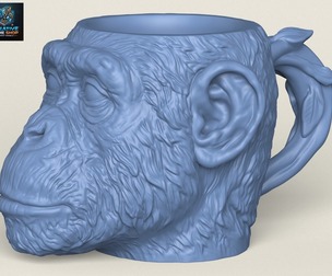 Chimpanzee Face Mug With Stylish Handle