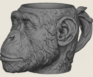 Chimpanzee Face Mug With Stylish Handle
