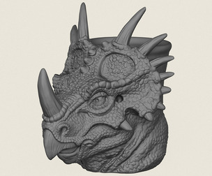 Triceratops Dinosaur Pen Pencil Holder