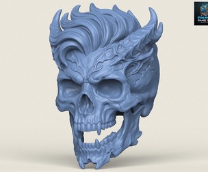 Modern Demon Skull