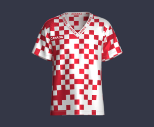 Canada Pixel Pattern Sports Jersey | Marvelous / Clo3d / obj / fbx