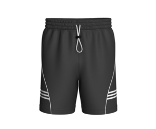Men Curve Piping Black Shorts With Striped | Marvelous / Clo3d / obj / fbx