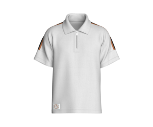 Men Linear Grey Polo With Zip | Marvelous / Clo3d / obj / fbx