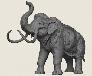 Saluting Mammoth Elephant