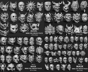 MASK MEGA PACK (4 IN ONE - 91 BRUSHES)