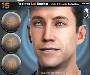Realistic Lip Brushes - Male & Female Collection Vol.02