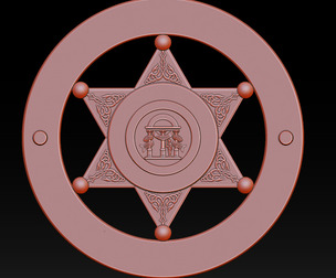 3D CNC Emblem Relief Model