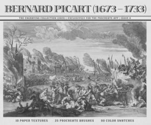 Bernard Picart Procreate Kit (Procreate Brushes, Paper Textures & Color Palettes)