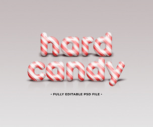 Candy PSD Fully Editable Text Effect. Layer Style PSD Mockup Template
