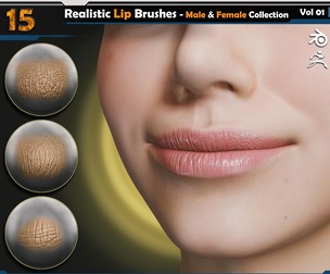 Realistic Lip Brushes - Male- Female Collection Vol 01