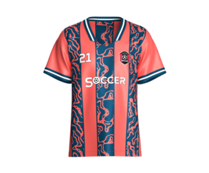 Men Dynamic Vertical Stripe Soccer Jersey | Marvelous / Clo3d / obj / fbx