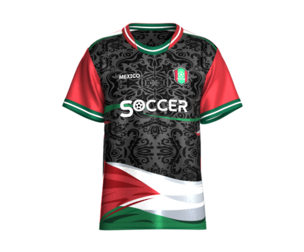 Men Mexico Heritage Aztec Print Soccer Jersey | Marvelous / Clo3d / obj / fbx